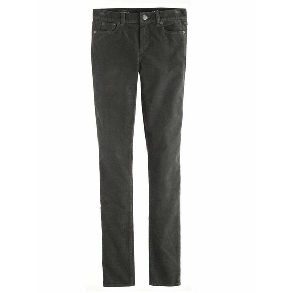 J Crew | Toothpick Corduroy Pants Size 24 Brown Ankle Straight Slim Fit - Picture 1 of 5